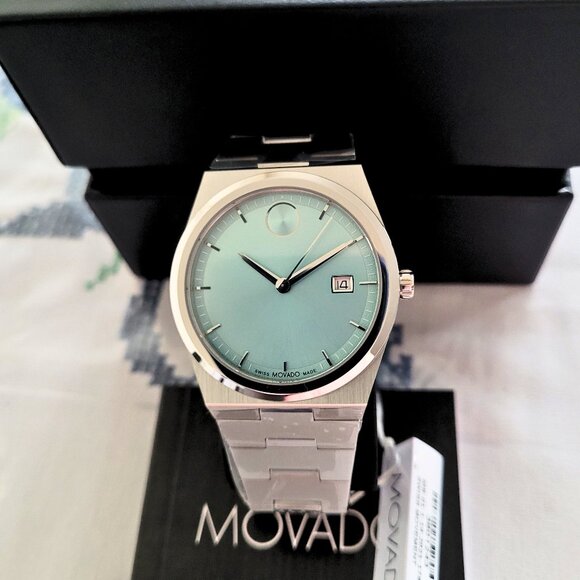 Movado Men's Bold Quest Sunray Light Blue Dial Swiss Watch - Picture 2 of 8